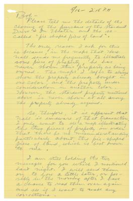 Lot #188 Howard Hughes Autograph Letter Signed - Image 1