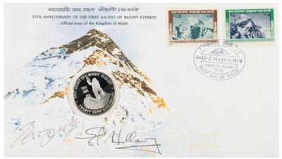 Lot #299 Edmund Hillary and Tenzing Norgay Signed Commemorative Cover - Image 1