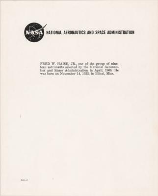 Lot #535 Fred Haise Signed Photograph - Image 2