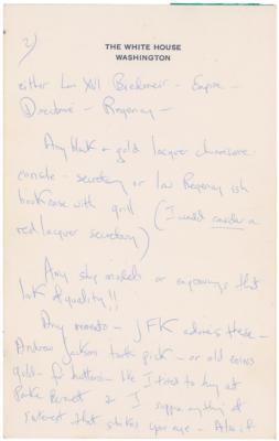 Lot #63 Jacqueline Kennedy White House Restoration Archive - Image 2