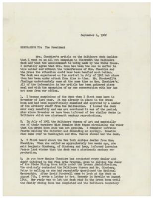 Lot #49 John F. Kennedy Typed Memo Signed as President - Image 3