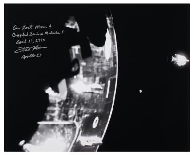 Lot #534 Fred Haise Signed Oversized Photograph