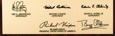 Lot #503 Buzz Aldrin Signed Lunar Plaque - Image 2