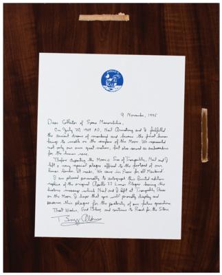 Lot #503 Buzz Aldrin Signed Lunar Plaque - Image 3