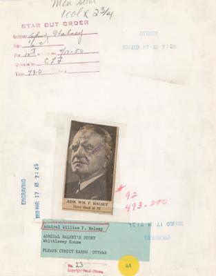Lot #437 William F. Halsey Signed Photograph - Image 2