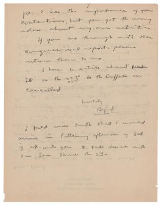 Lot #253 Richard E. Byrd Autograph Letter Signed - Image 2