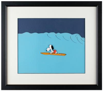 Lot #1199 Snoopy production cel from a Peanuts cartoon Production Cel - Image 1