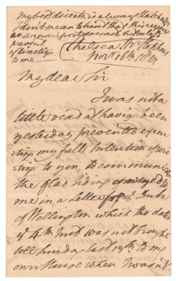 Lot #390 William Wilberforce: The great British abolitionist shares the good news from Wellington: 