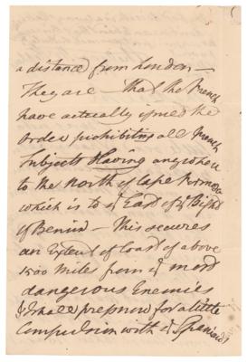 Lot #390 William Wilberforce: The great British abolitionist shares the good news from Wellington: 