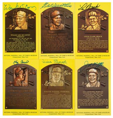 Lot #868 Baseball Hall of Famers (66) Signed HOF Cards Group Lot - Image 1