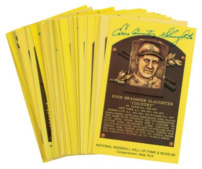 Lot #868 Baseball Hall of Famers (66) Signed HOF Cards Group Lot - Image 2