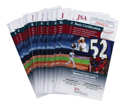 Lot #868 Baseball Hall of Famers (66) Signed HOF Cards Group Lot - Image 3