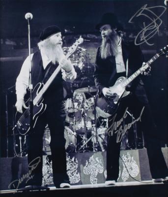 Lot #754 ZZ Top Signed Oversized Photograph - Image 1