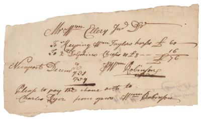 Lot #276 William Ellery Document Signed - Image 2
