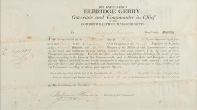 Lot #289 Elbridge Gerry Document Signed - Image 1