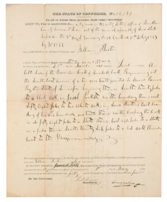 Lot #19 James K. Polk Document Signed - Image 1