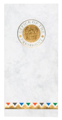 Lot #185 Nelson Mandela Signed Greeting Card - Image 2
