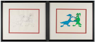 Lot #1207 Aardvarks and Ant original production cel and drawing from The Ant and the Aardvark Group Lot - Image 1