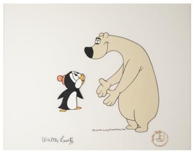 Lot #1187 Chilly Willy and Maxie the Polar Bear production cel and drawing from A Gooney Is Born signed by Walter Lantz Group Lot - Image 2