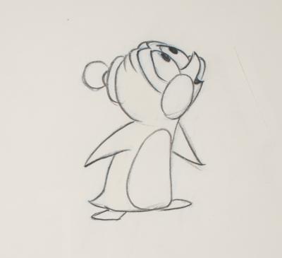 Lot #1187 Chilly Willy and Maxie the Polar Bear production cel and drawing from A Gooney Is Born signed by Walter Lantz Group Lot - Image 5