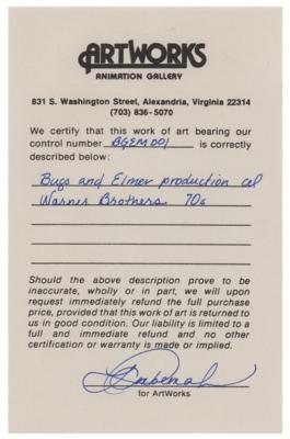 Lot #1160 Bugs Bunny and Elmer Fudd production cel from a Looney Tunes cartoon Production Cel - Image 3