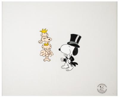 Lot #1200 Snoopy and Poodle original production cel from It's Your 20th Television Anniversary, Charlie Brown Production Cel - Image 2
