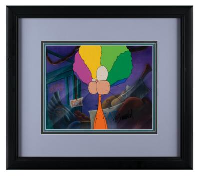 Lot #1054 Bill the Cat production cel from A Wish for Wings That Work signed by Berke Breathed Production Cel - Image 2