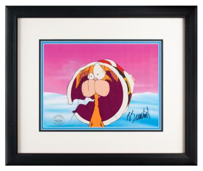 Lot #1055 Bill the Cat production cel from A Wish for Wings That Work signed by Berke Breathed Production Cel - Image 2