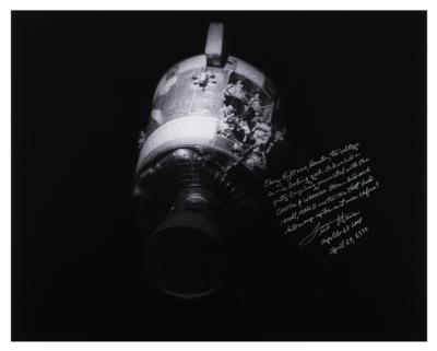Lot #537 Fred Haise Signed Oversized Photograph - Image 1