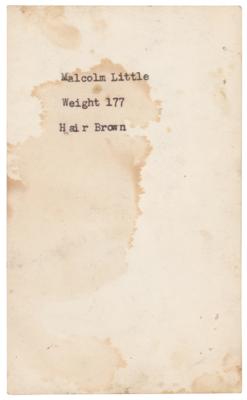 Lot #183 Malcolm X Original Mug Shot - Image 2