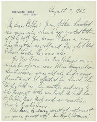 Lot #40 Harry S. Truman Autograph Letter Signed as President - Image 1