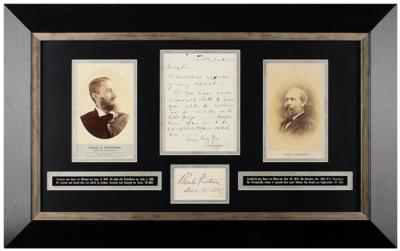 Lot #33 James A. Garfield Letter Signed and Charles Guiteau Signature Display - Image 1