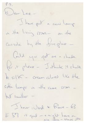 Lot #123 Jacqueline Kennedy Autograph Letter Signed - Image 1