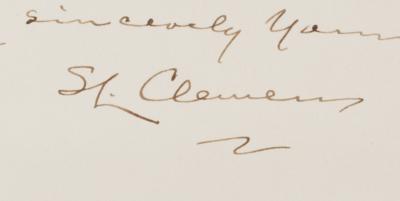Lot #624 Samuel L. Clemens: Beset by 