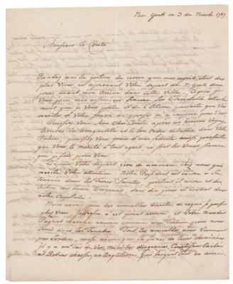 Lot #397 Friedrich von Steuben: Tremendous, content-rich handwritten letter from Steuben?