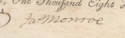 Lot #6 James Monroe Document Signed - Image 2