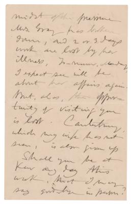 Lot #294 Asa Gray Autograph Letter Signed - Image 2