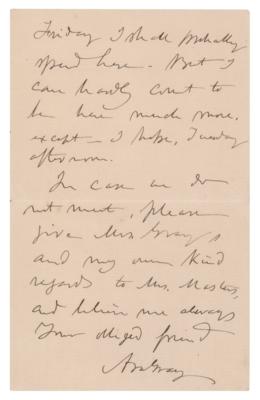 Lot #294 Asa Gray Autograph Letter Signed - Image 3