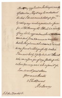 Lot #419 Henry Seymour Conway (2) Autograph Letters Signed - Image 3