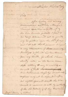 Lot #296 William Hamilton Autograph Letter Signed - Image 1