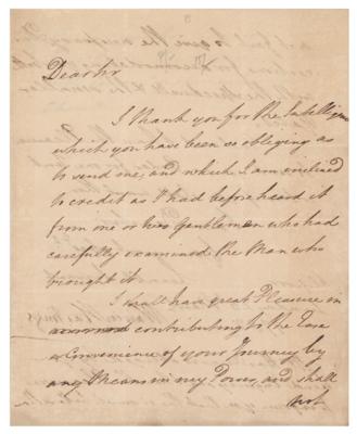 Lot #297 Warren Hastings Letter Signed - Image 1