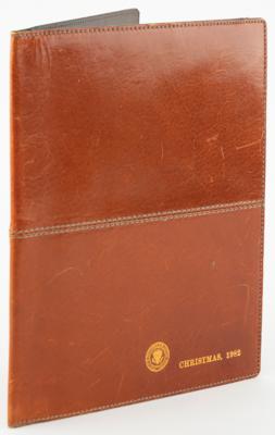 Lot #144 Ronald and Nancy Reagan 1982 Christmas Present Bifold - Image 1