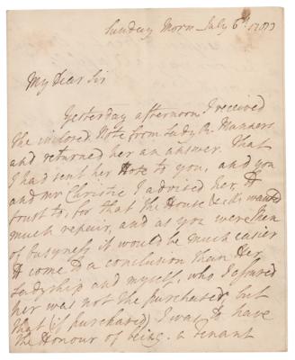 Lot #472 George Brydges Rodney Autograph Letter Signed - Image 1