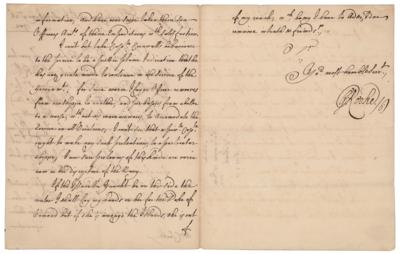Lot #407 George Rooke Autograph Letter Signed - Image 2