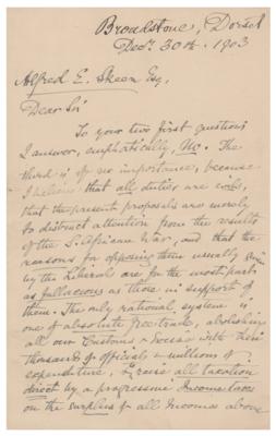 Lot #199 Alfred Wallace Autograph Letter Signed - Image 1