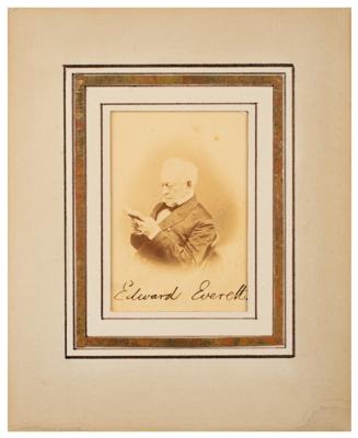 Lot #279 Edward Everett Signed Photograph - Image 1