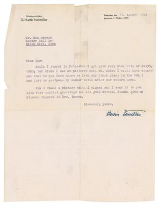 Lot #333 Martin Niemoller (3) Signed Items - Image 2