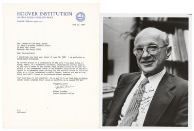 Lot #285 Milton Friedman: Nobody spends somebody