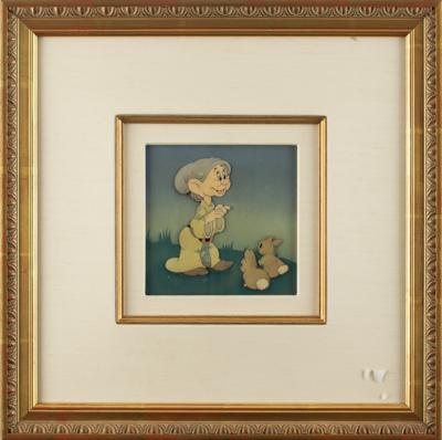 Lot #961 Dopey and Bunnies production cels from Snow White and the Seven Dwarfs - Image 2