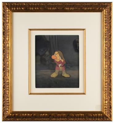 Lot #954 Grumpy production cel and production background from Snow White and the Seven Dwarfs - Image 1